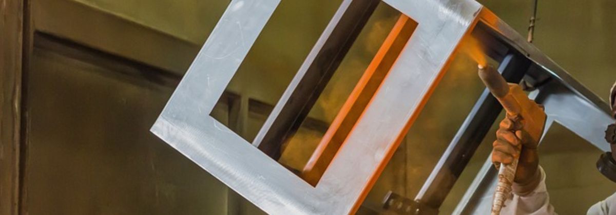 Powder coating line at Blackstone Advanced Technologies
