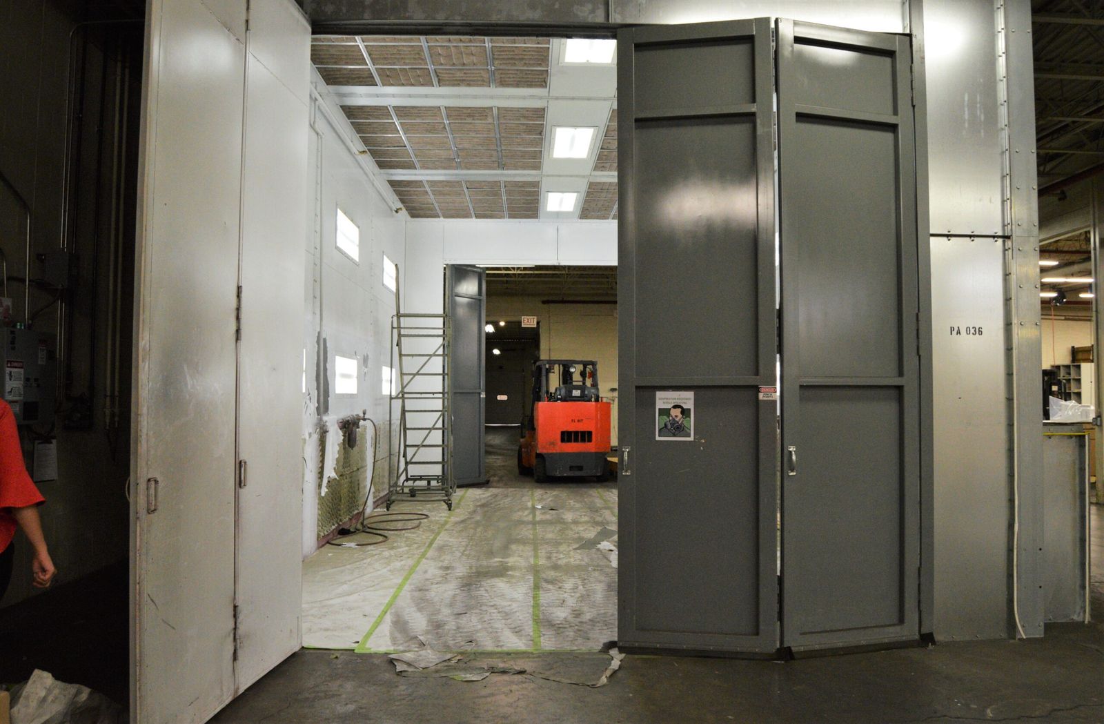 Powder-coated sheet metal work